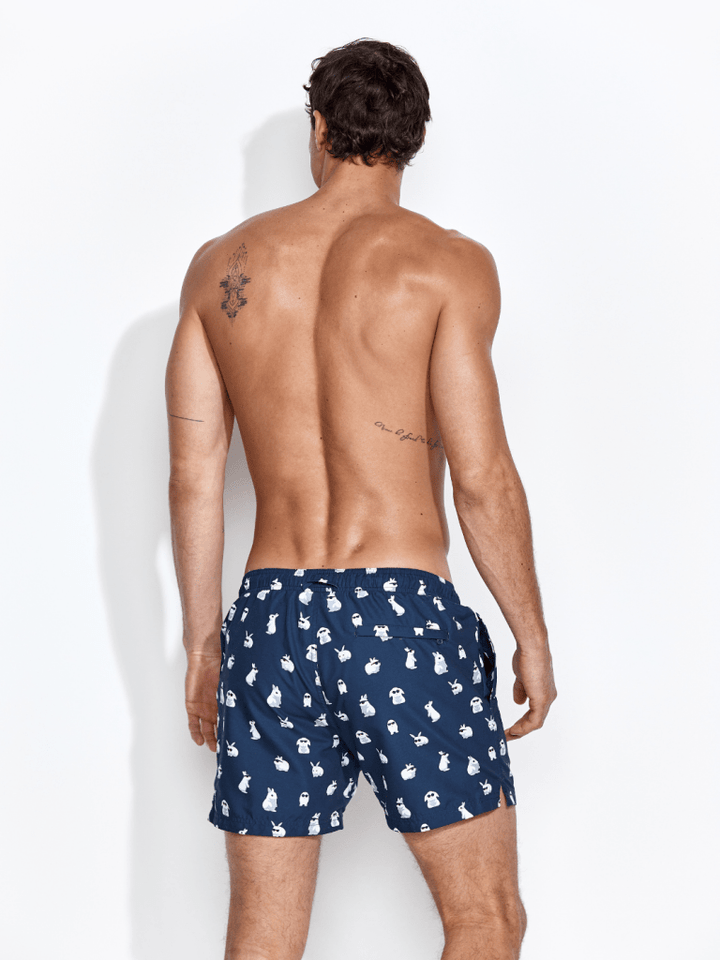 Mørkeblå Panos Emporio Herre Badeshorts Med Bunny`s M Panos Emporio