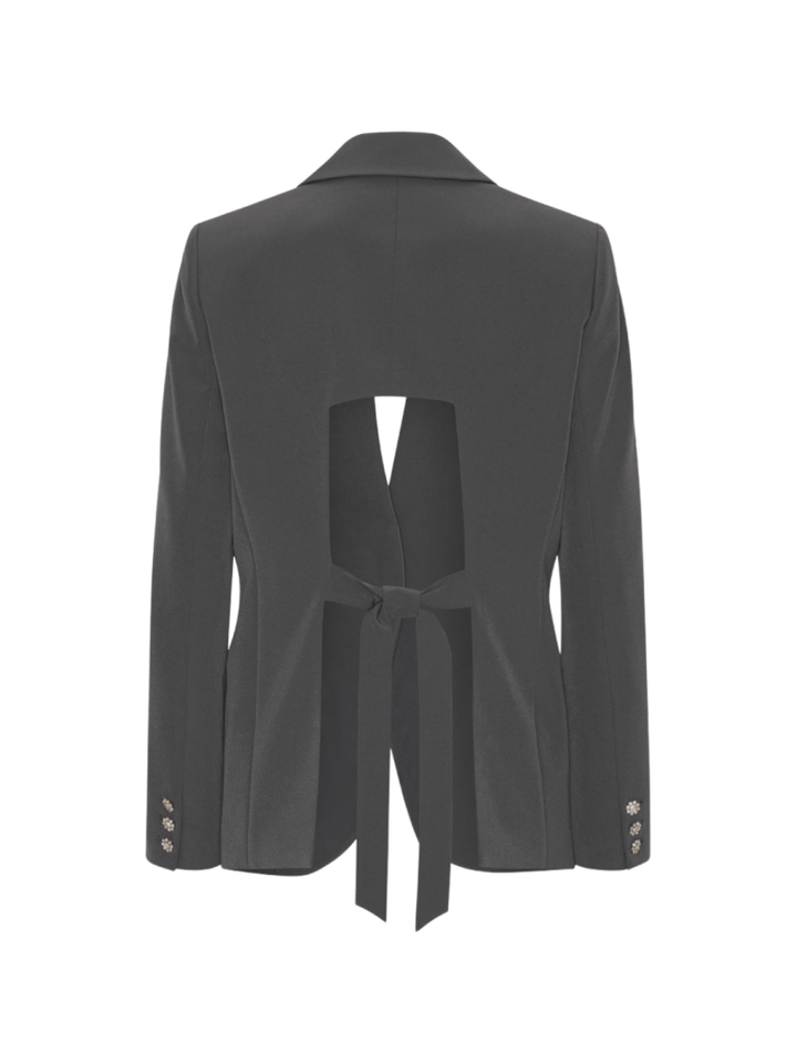 Mørkegrå Georgette Custommade Blazer 34/XS Custommade