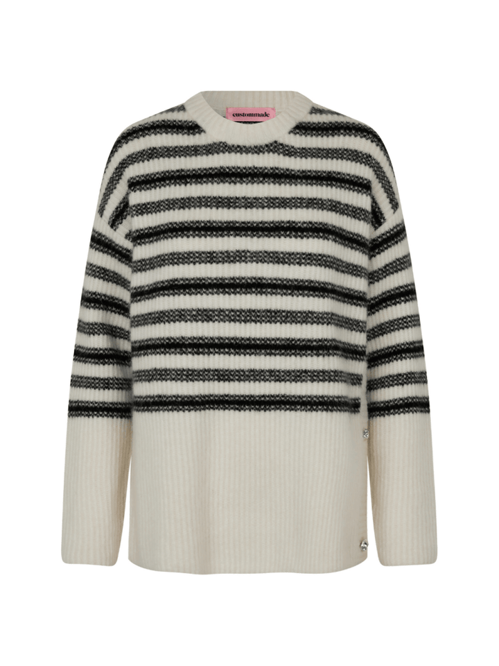 Offwhite Thilde Custommade Strik Med Striber 34/XS Custommade