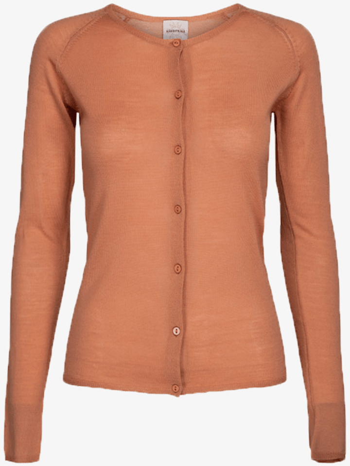 Rustrød Månestråle Asta Cardigan 0/XS Månestråle
