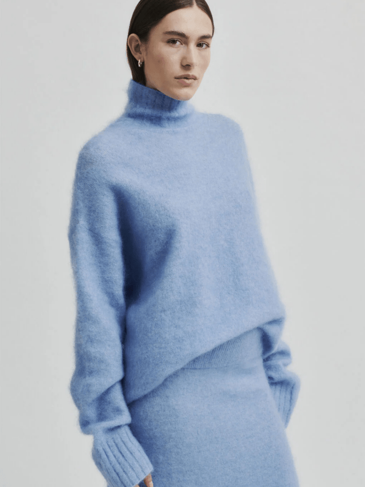 Second Female Lyseblå Ina Turtleneck Strik M Second Female