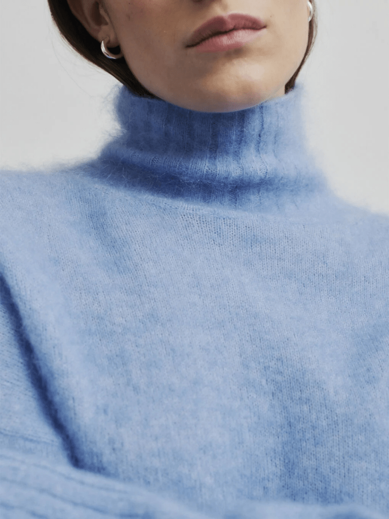 Second Female Lyseblå Ina Turtleneck Strik M Second Female