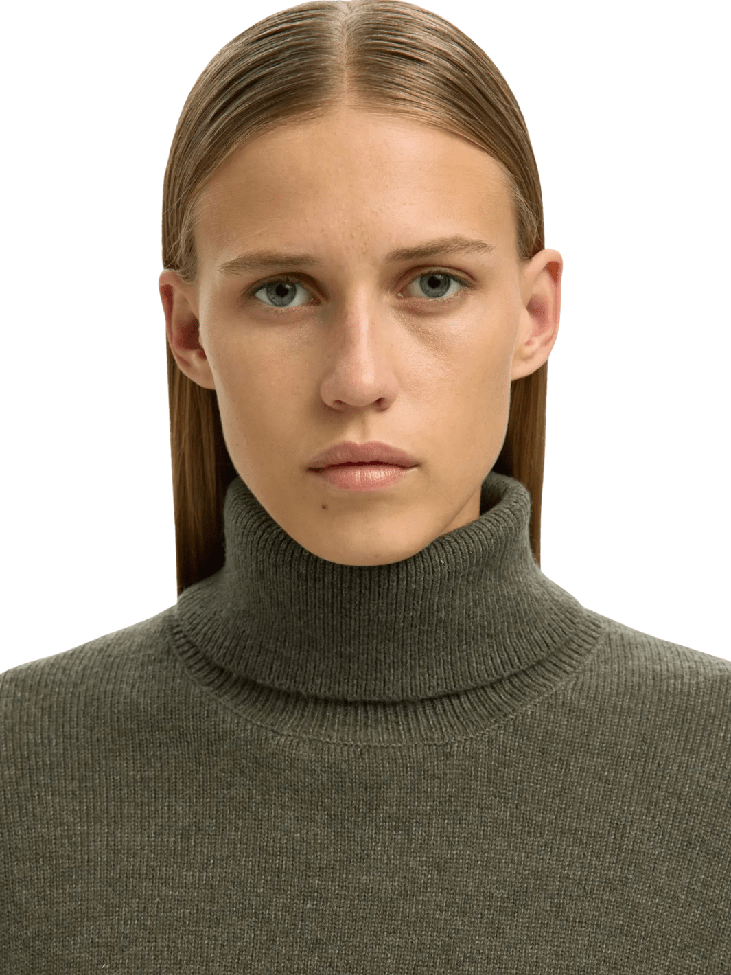 Selected Armygrøn Rullekrave Strik XS Selected