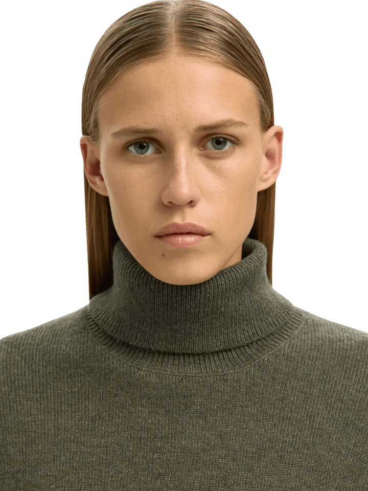 Selected Armygrøn Rullekrave Strik XS Selected