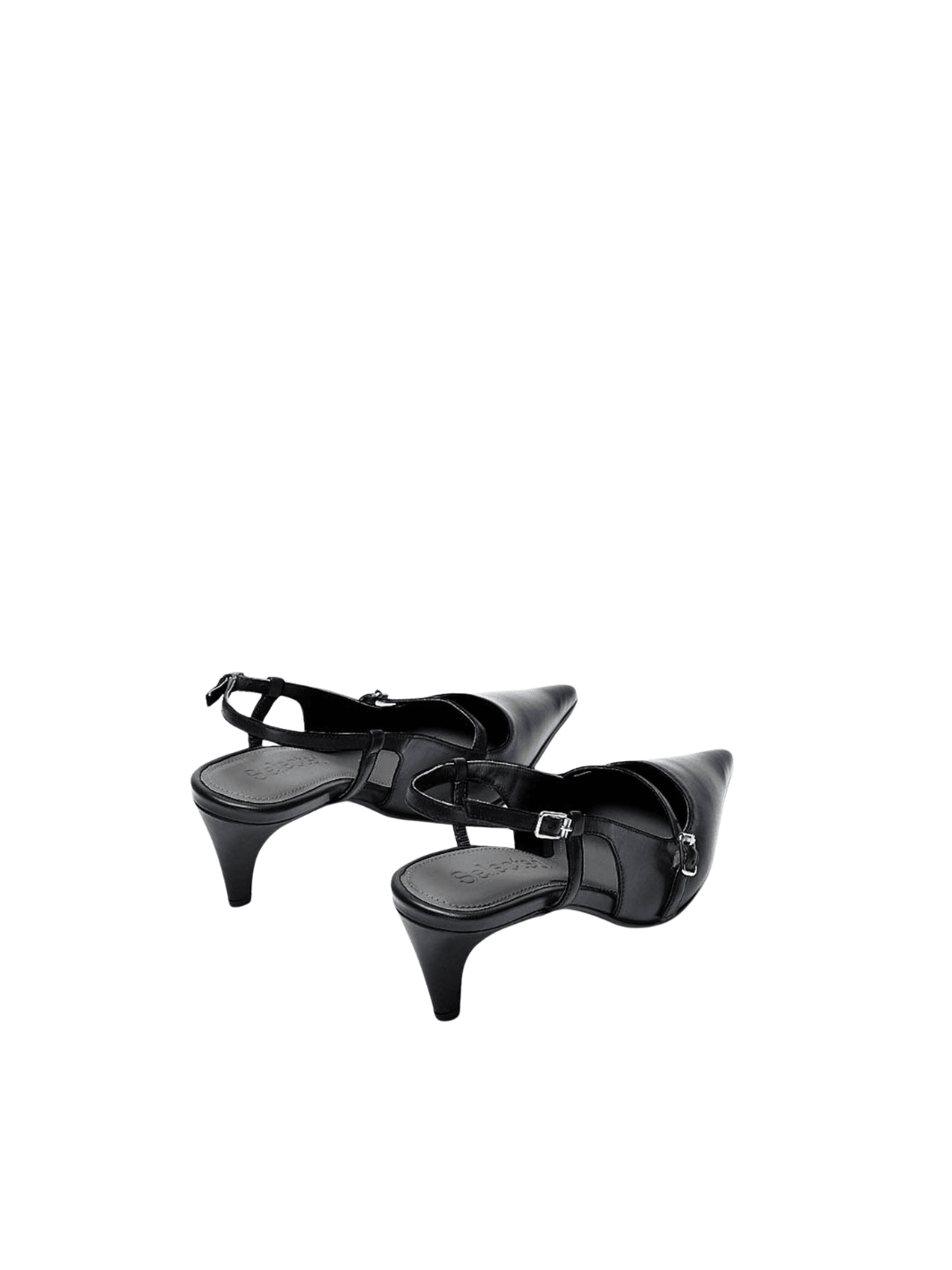 Selected Femme Sort Læder Slingback 37 Selected