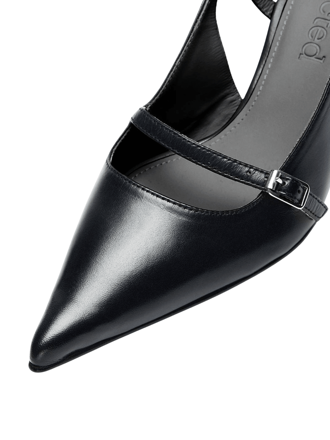 Selected Femme Sort Læder Slingback 37 Selected