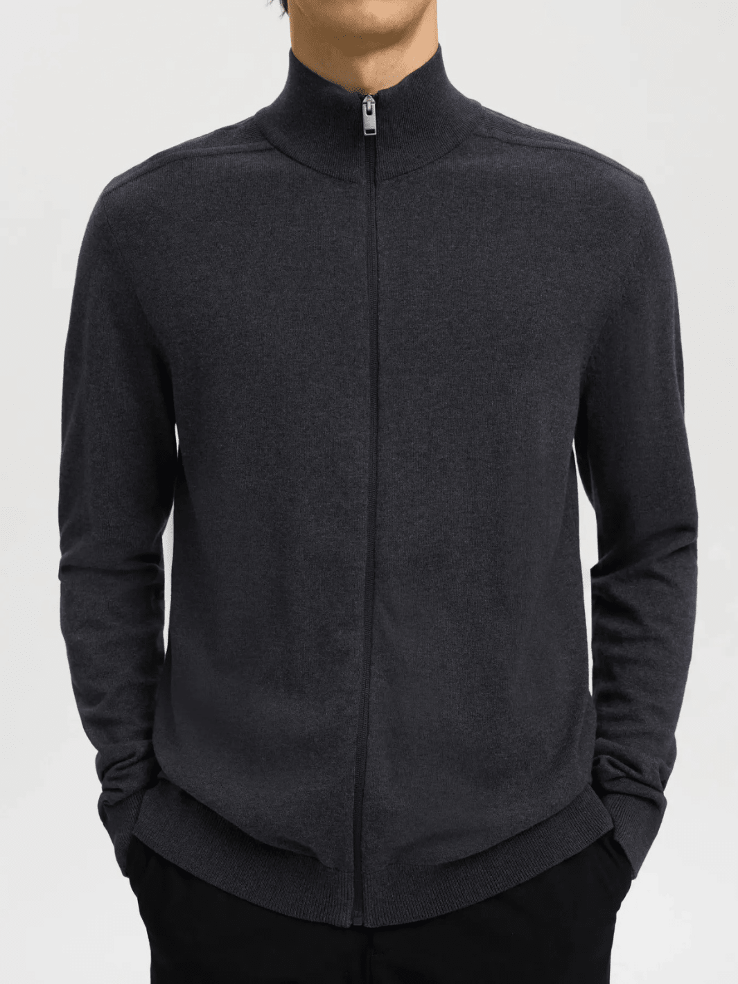 Selected Homme Koksgrå Berg strik cardigan M Selected