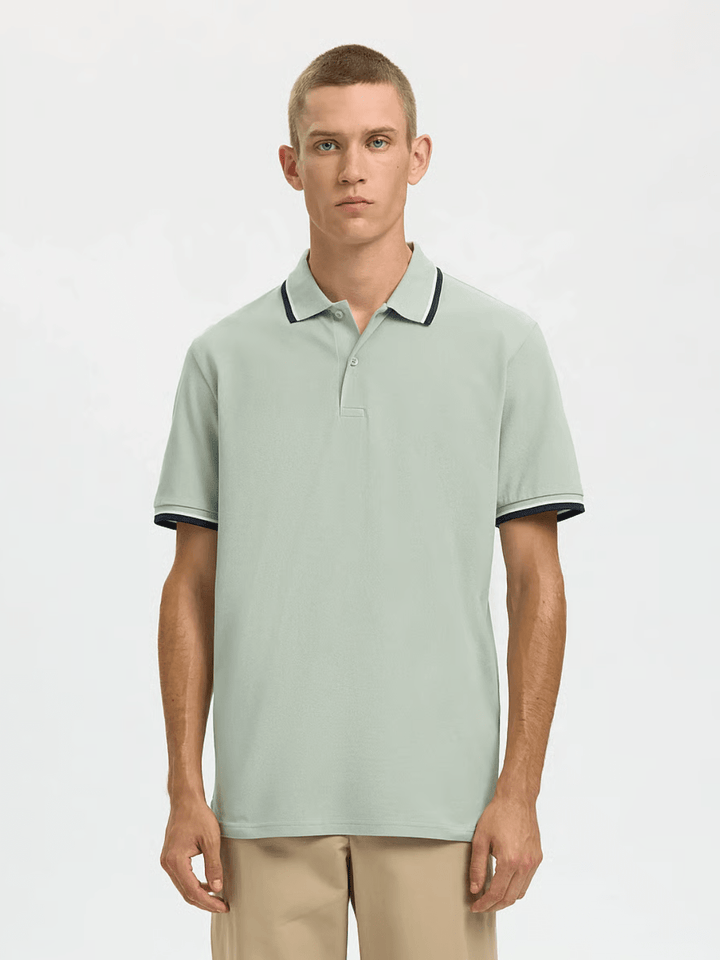 Selected Homme Mintgrøn Atlas Sport Polo Lysegrøn Selected