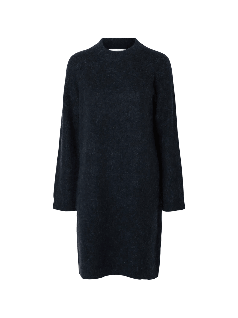 Selected Sort Højhalset Strik Kjole XS Selected