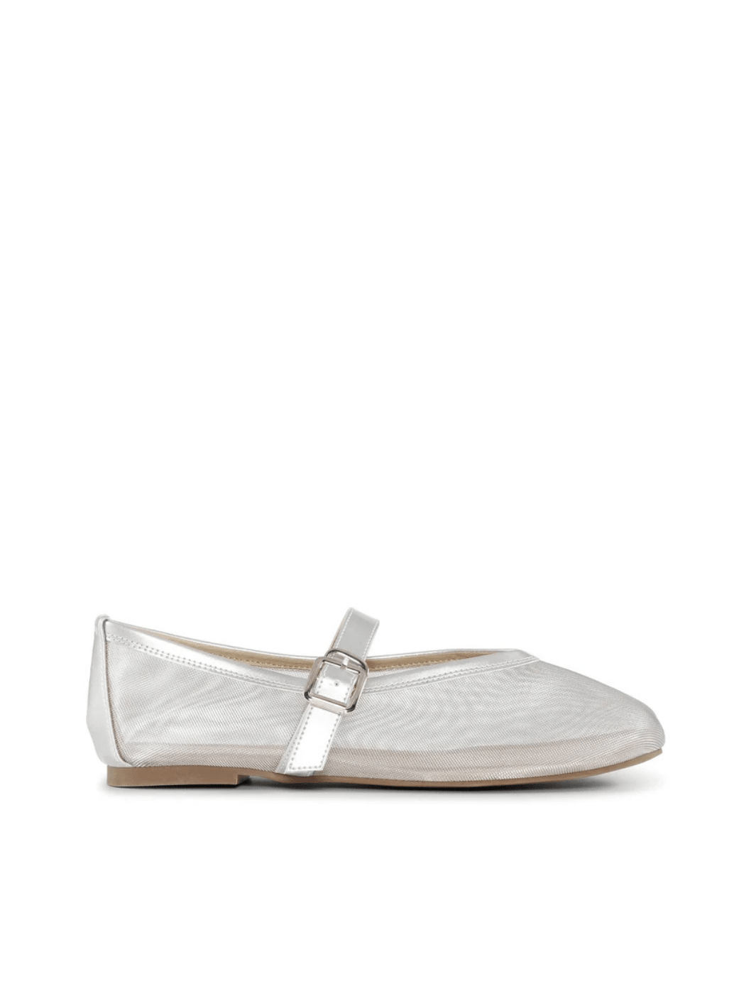Shoe Biz Tacoma Strap ballerina i hvid satin 36 Shoe Biz