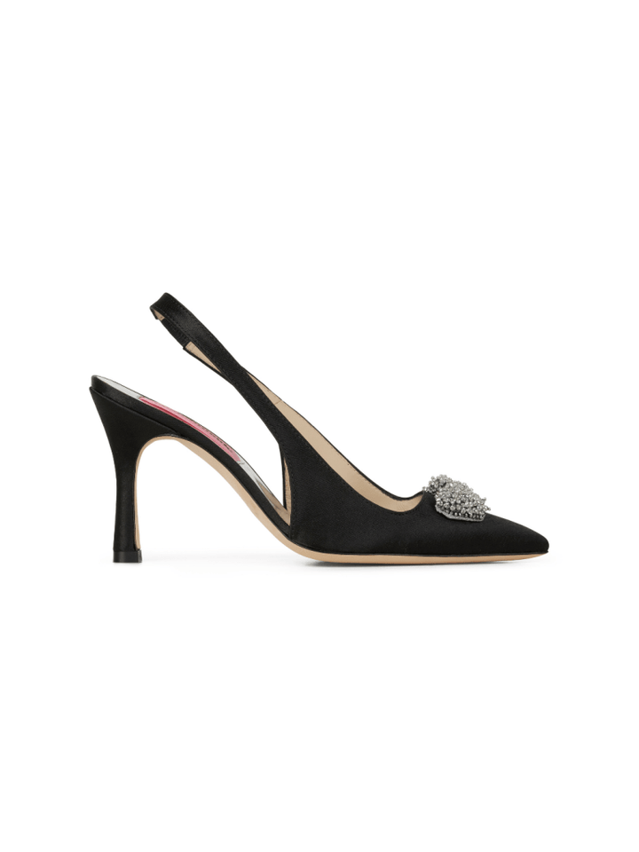Sort Ayanna Custommade Satin Stilet Med Palliet Hjerte 36 Custommade