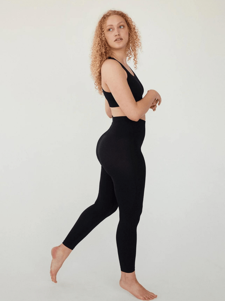 Sort Dear Denier Sømløs Rib Leggins S/M Dear Denier