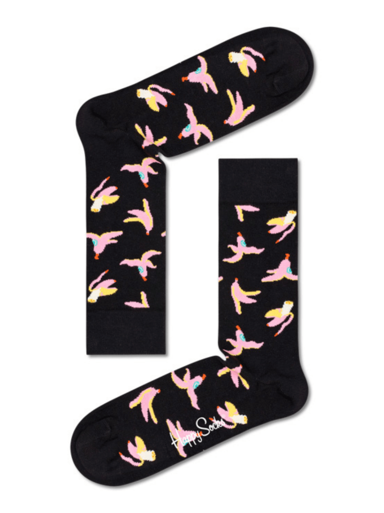 Sort Herre Happy Socks Med Bananer Til Ham 41 - 46 Happy Socks