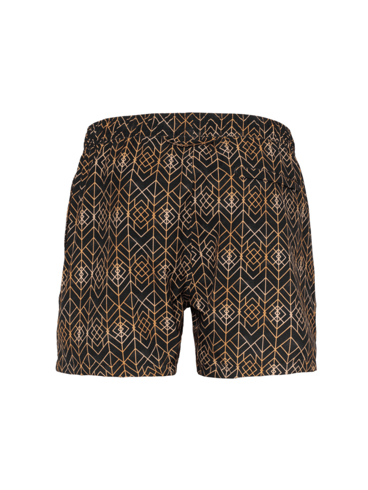 Sort Mønstret Panos Emporio Classic Herre Badeshorts S Panos Emporio