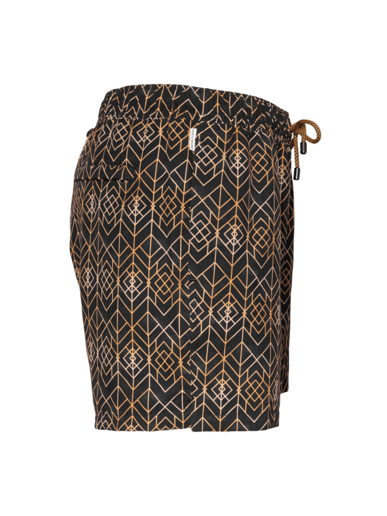 Sort Mønstret Panos Emporio Classic Herre Badeshorts S Panos Emporio