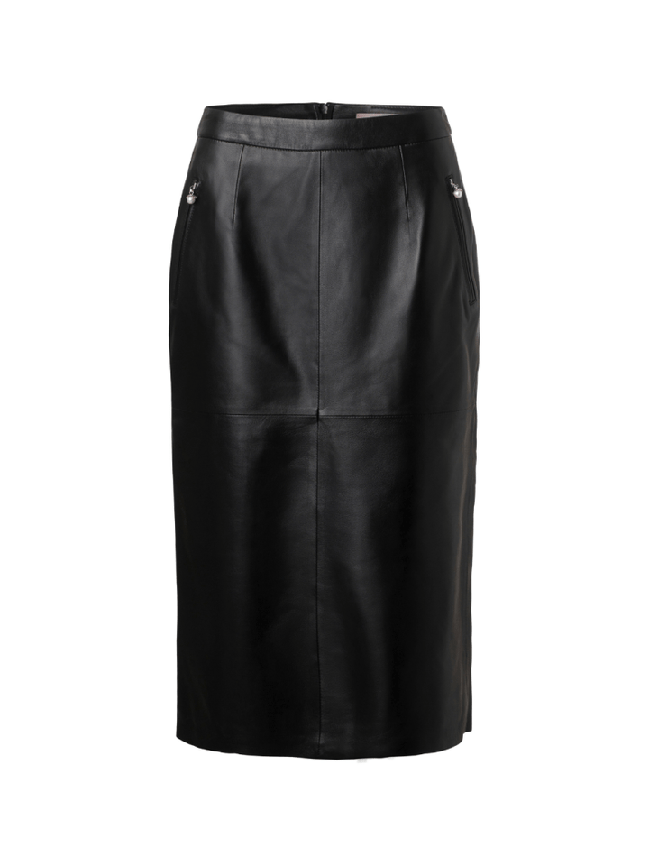 Sort Rubina Custommade Skind Nederdel 34/XS Custommade