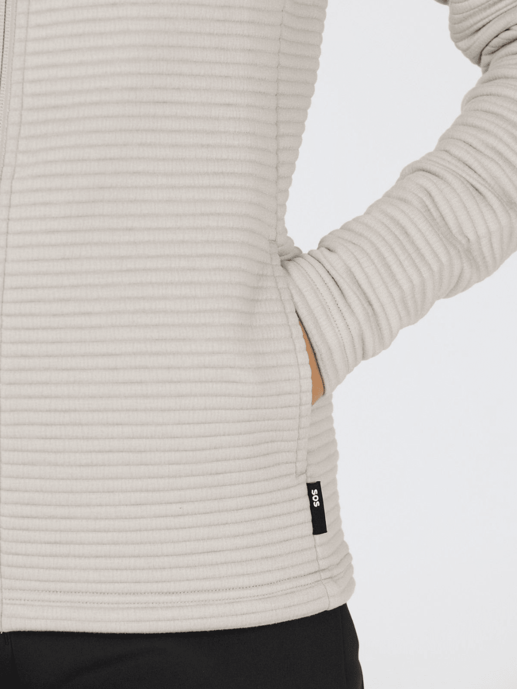 SOS Grå Muju Gennemlynet Dame Midlayer XS SOS Sportgroup