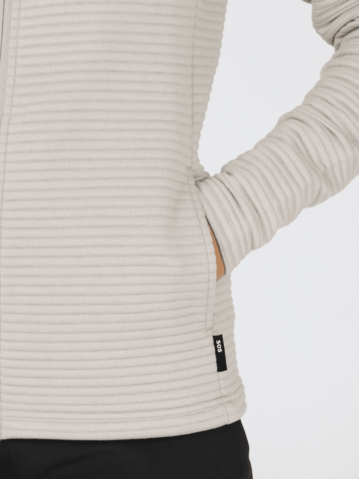 SOS Grå Muju Gennemlynet Dame Midlayer XS SOS Sportgroup