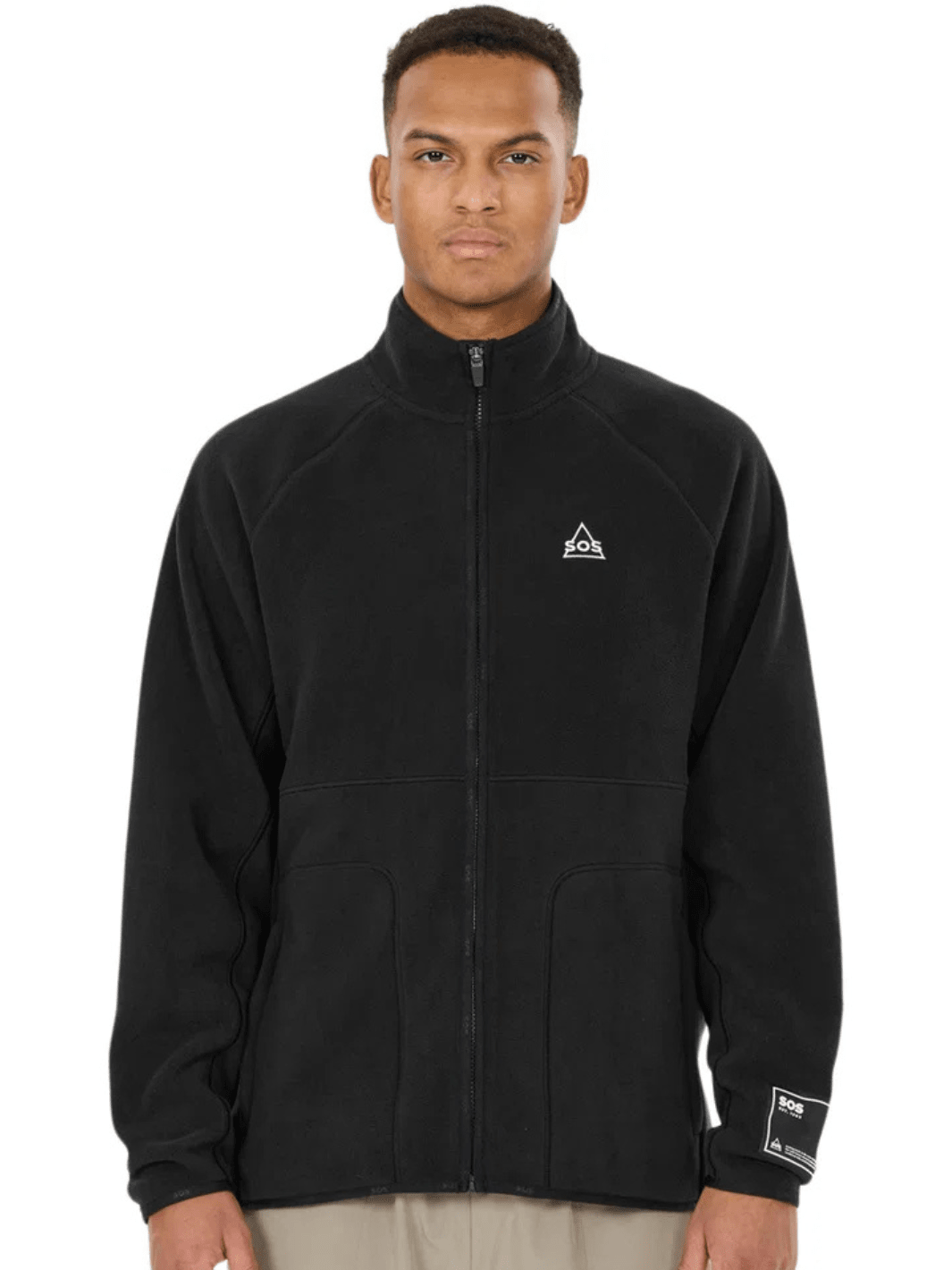 SOS Munson Fleece - Sort Herre Fleecejakke M SOS Sportgroup