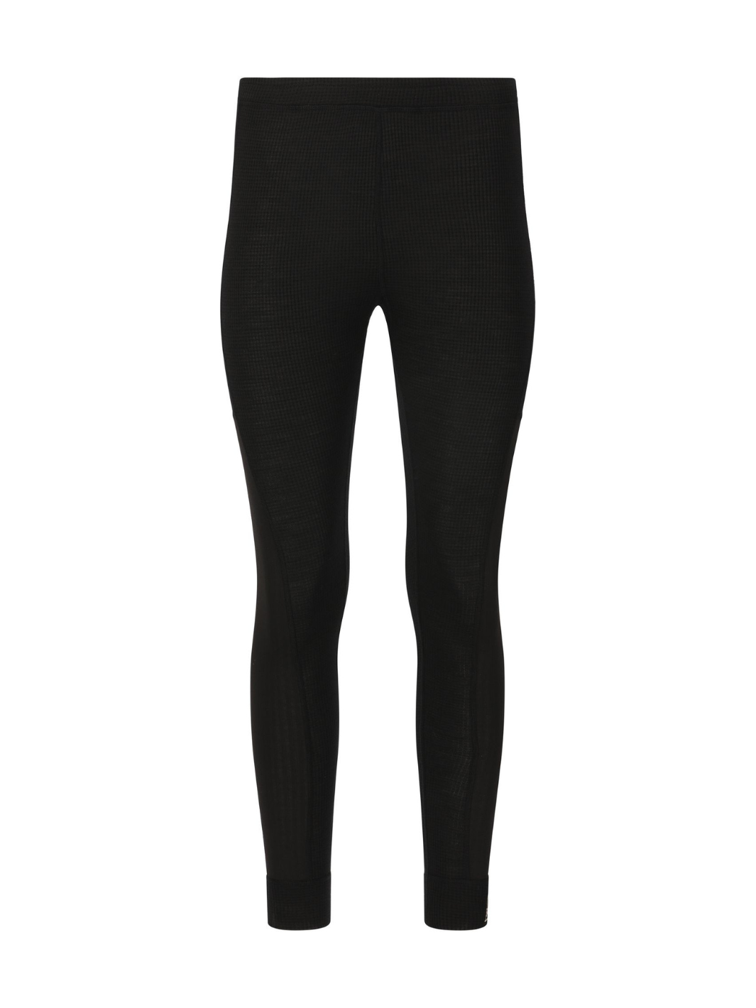 Sort SOS Namsan baselayer-sæt til kvinder med langærmet trøje og lange underbukser i polyester og merinould til skiløb.