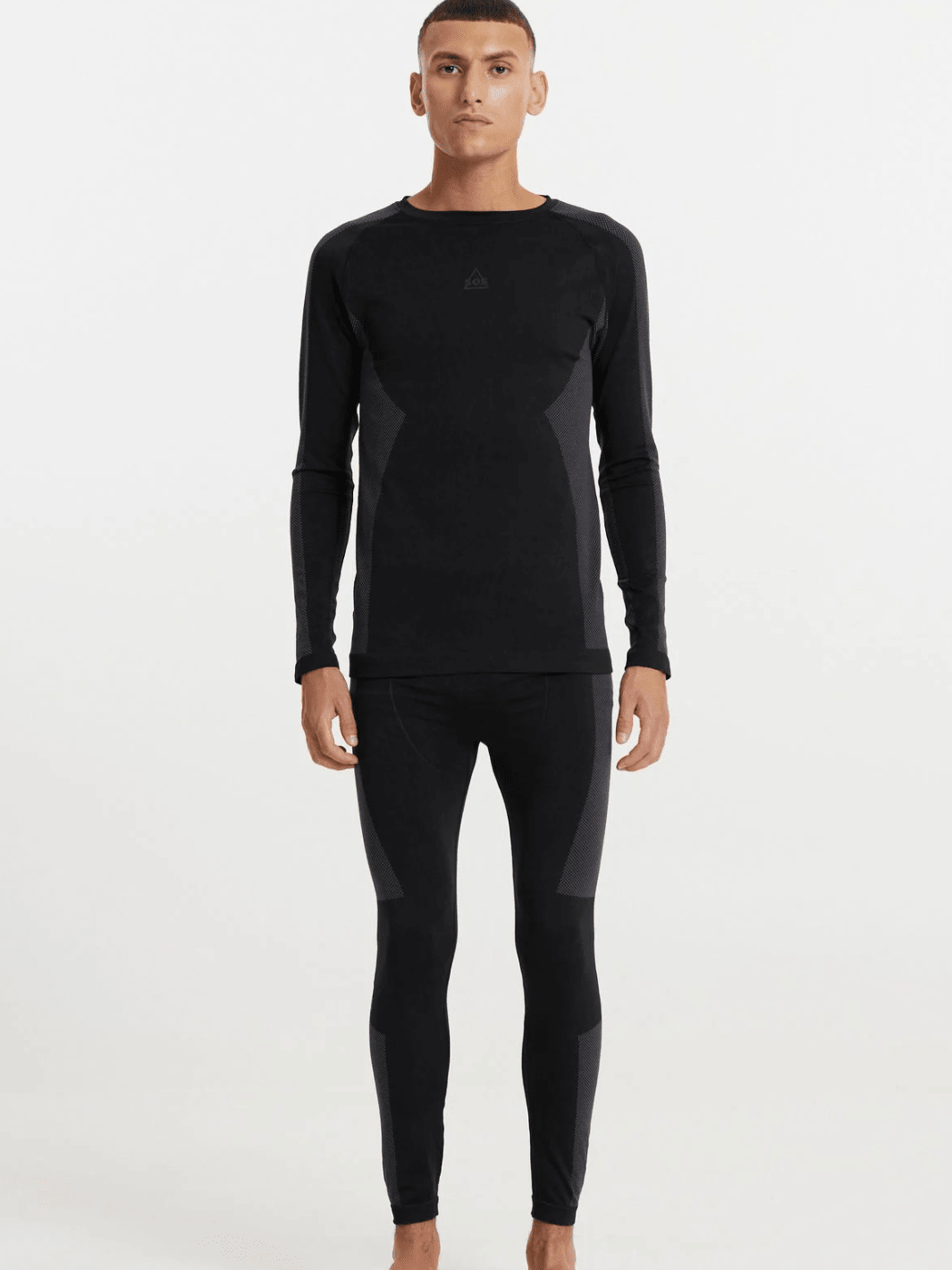 SOS Sort Kalmar Baselayer Lange Herre Underbukser S/M SOS Sportgroup