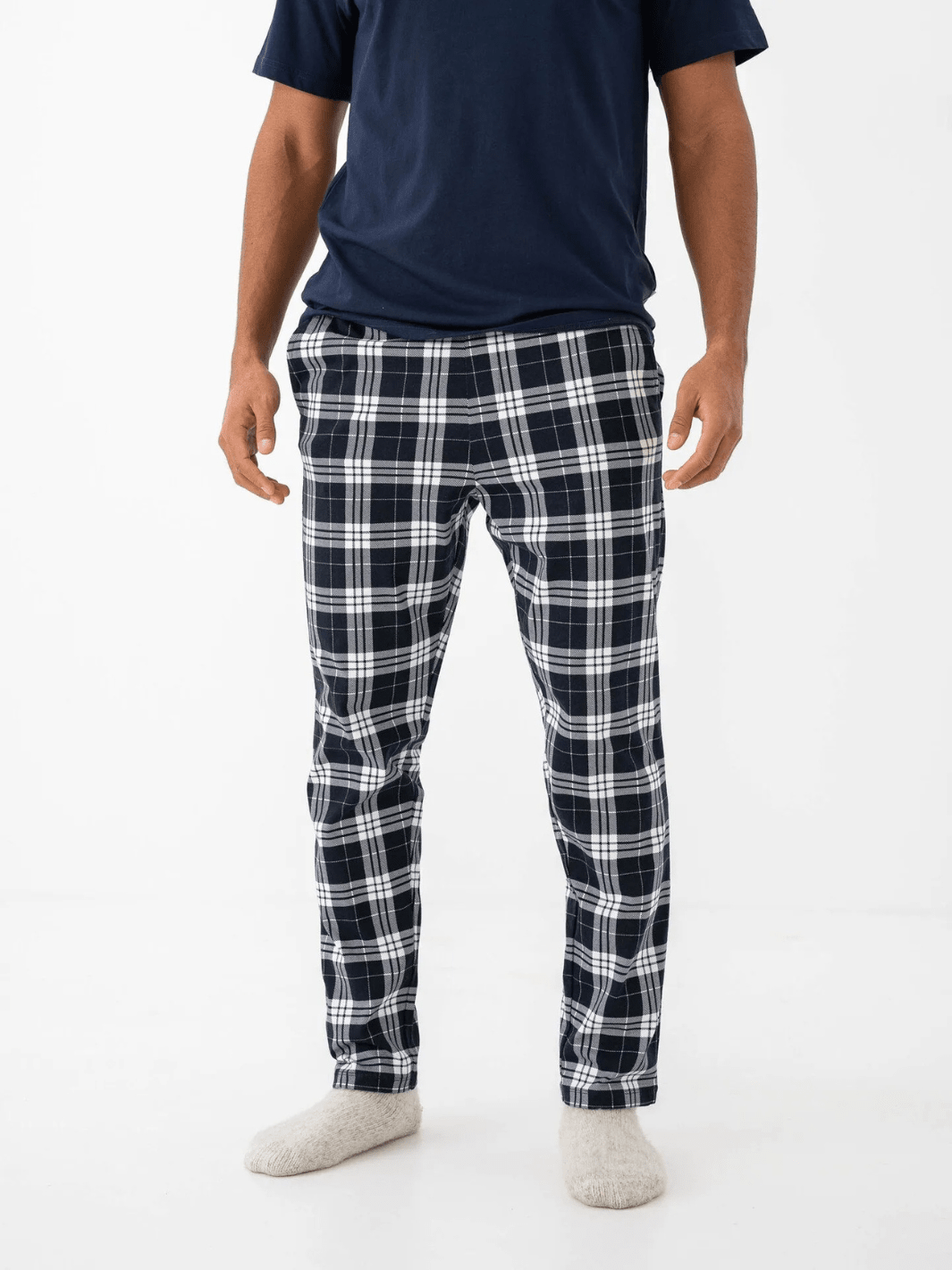 Ternede Selected Homme Pyjamas Bukser i Sort - Hvid S Selected
