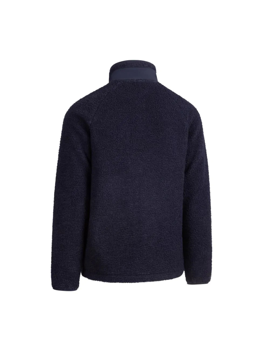 Trespass Brookes sherpa-fleecejakke til herrer i mørkeblå med struktureret fleece, gennemgående lynlås og tre lynlåslommer.