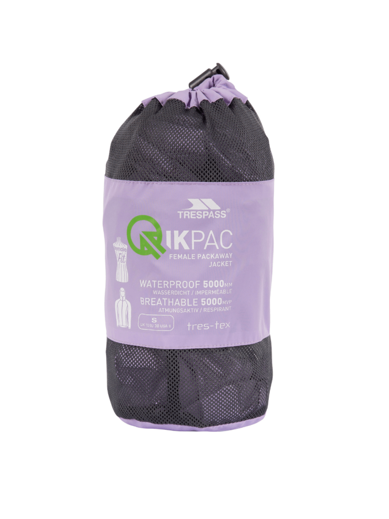 Trespass Lyslilla Qicpac Dameregnjakke Lyslilla Trespass