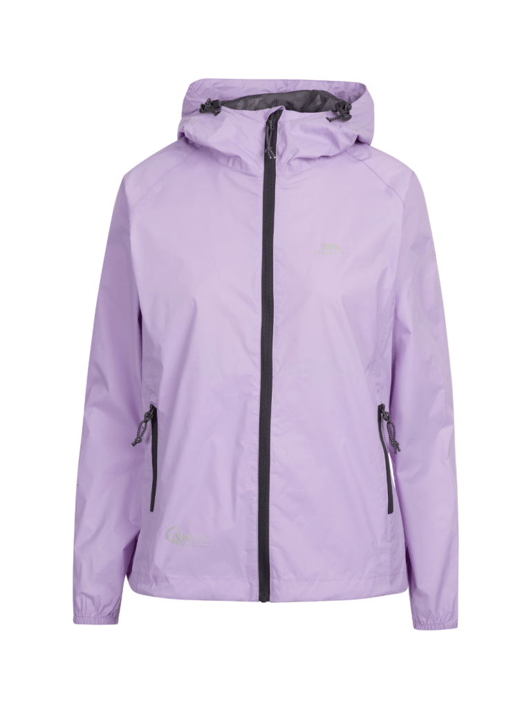 Trespass Lyslilla Qicpac Dameregnjakke Lyslilla Trespass
