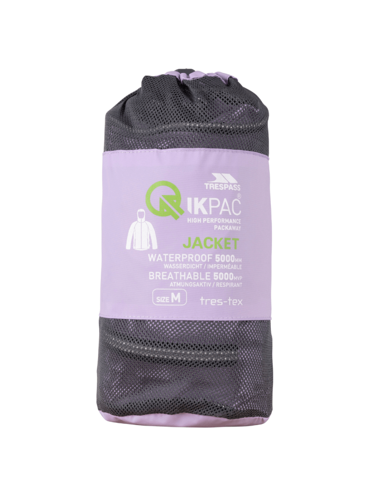 Trespass Lyslilla Qicpac Unisex Regnjakke Lyslilla Trespass