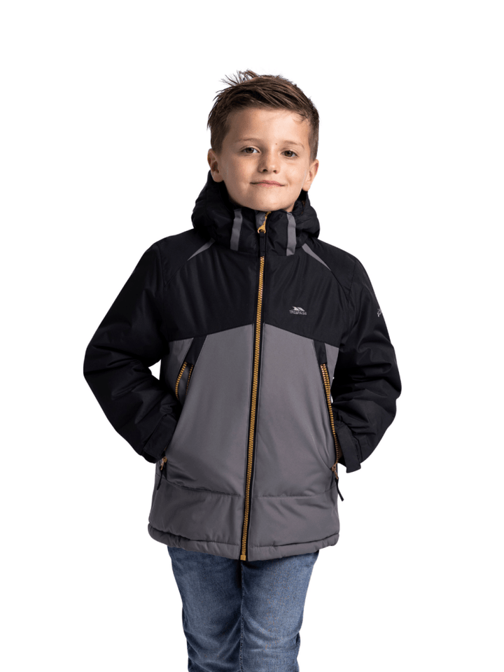 Trespass Sort - Grå Discover Børne Ski - Vinterjakke 3 - 4 år Trespass