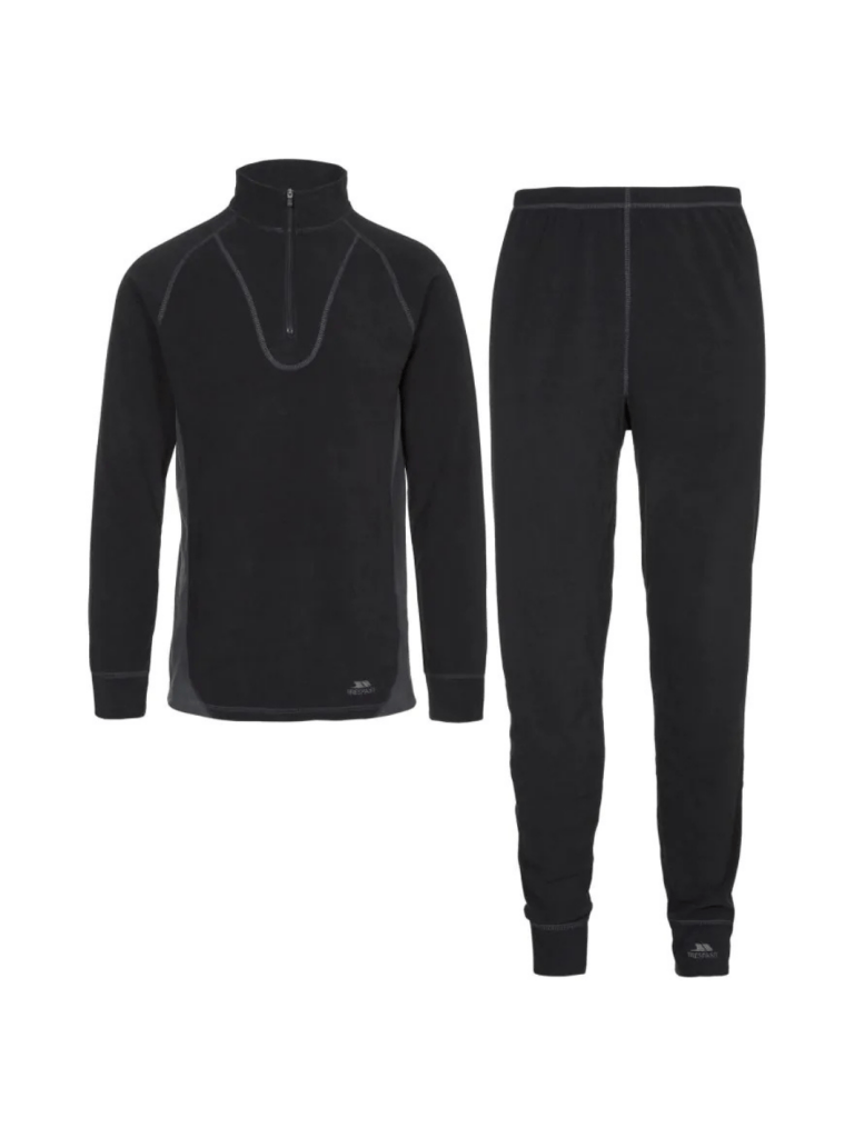 Trespass Sort Thriller Unisex Fleece Skiundertøj XXS Trespass