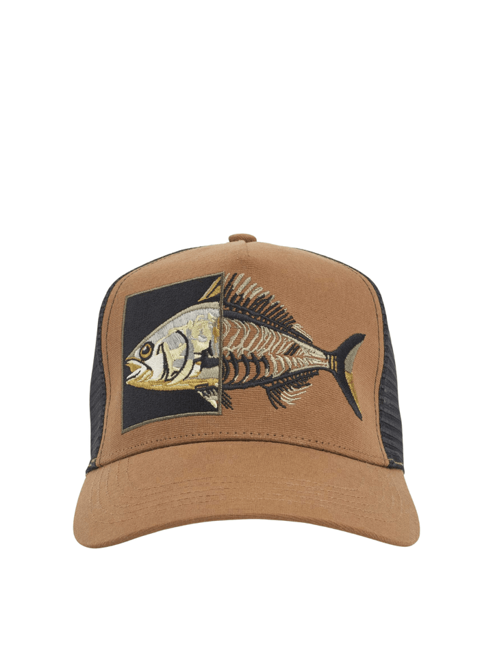 Upfront Apollo Trucker Cap I Camel Med Fiskebroderi One Size Upfront