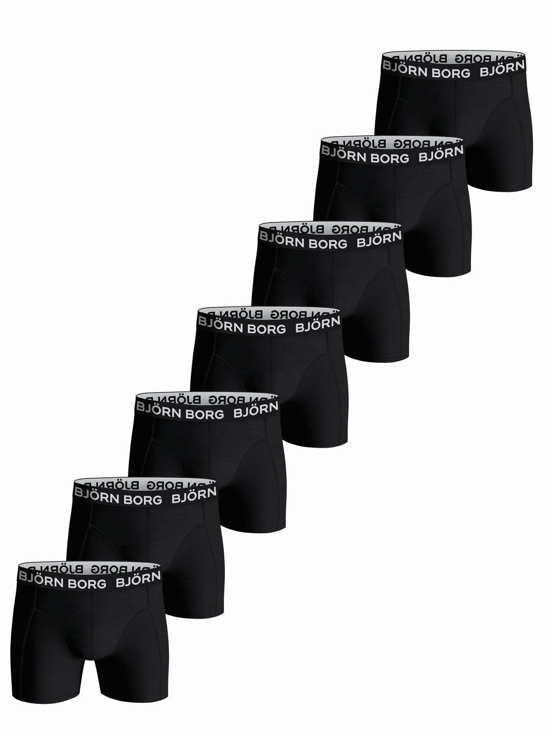 7-Pack Sorte Björn Borg Basic Boxer Shorts