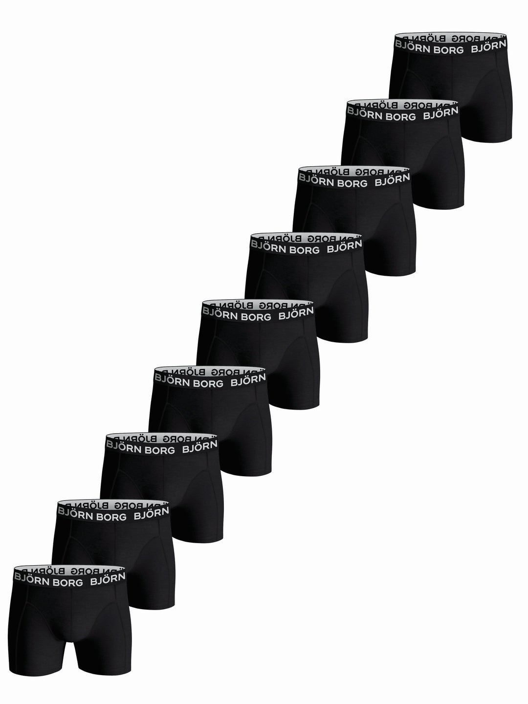 9-Pack Sort Björn Borg Basic Essential Boxer Shorts