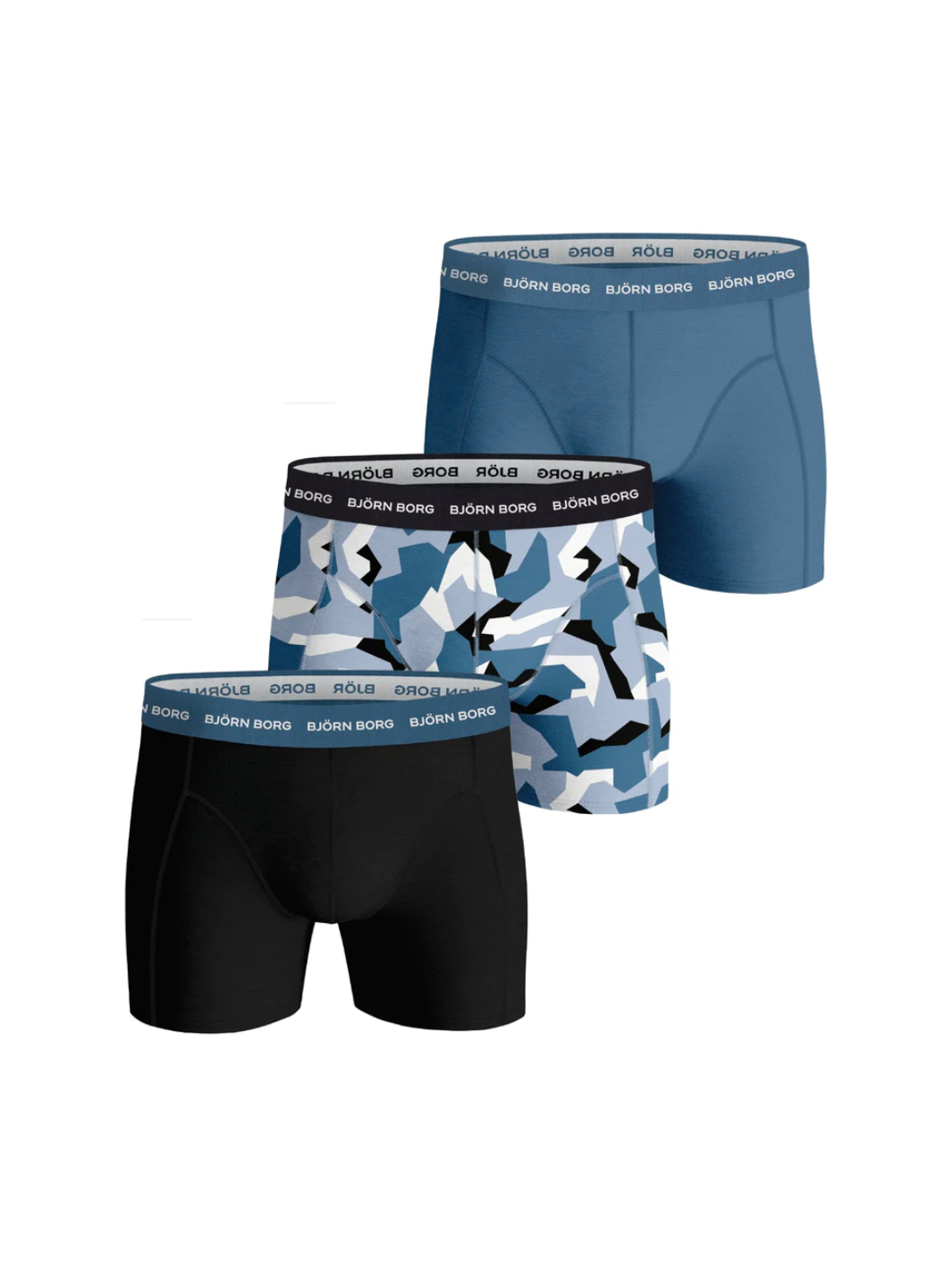 3-Pack Björn Borg Sammy Boxer Shorts - Nordic Camo