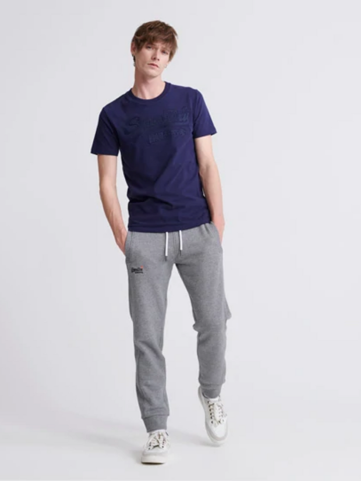 Marinblå Superdry logotyp T-shirt