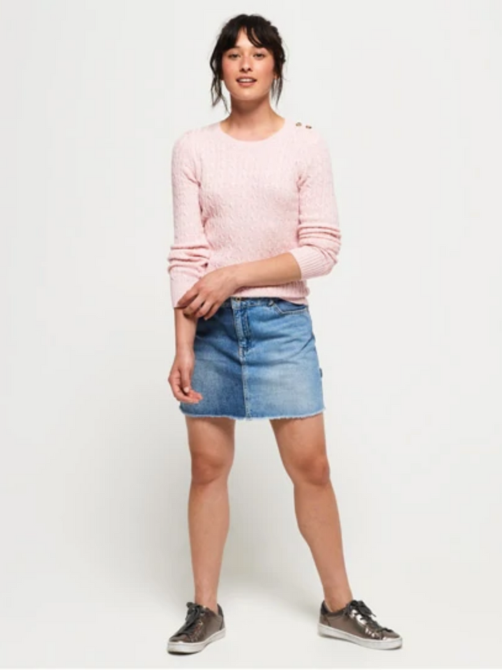Rosa Superdry kabelsticka för kvinnor
