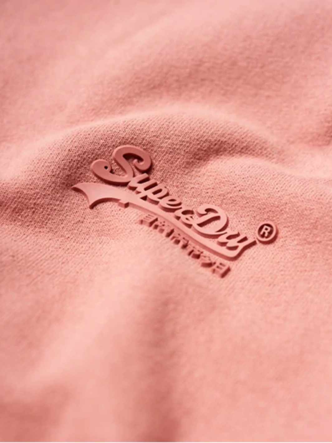 Rosa Superdry sweatshirt med rund hals för kvinnor