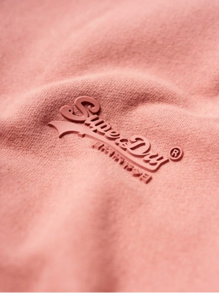 Rosa Superdry sweatshirt med rund hals för kvinnor