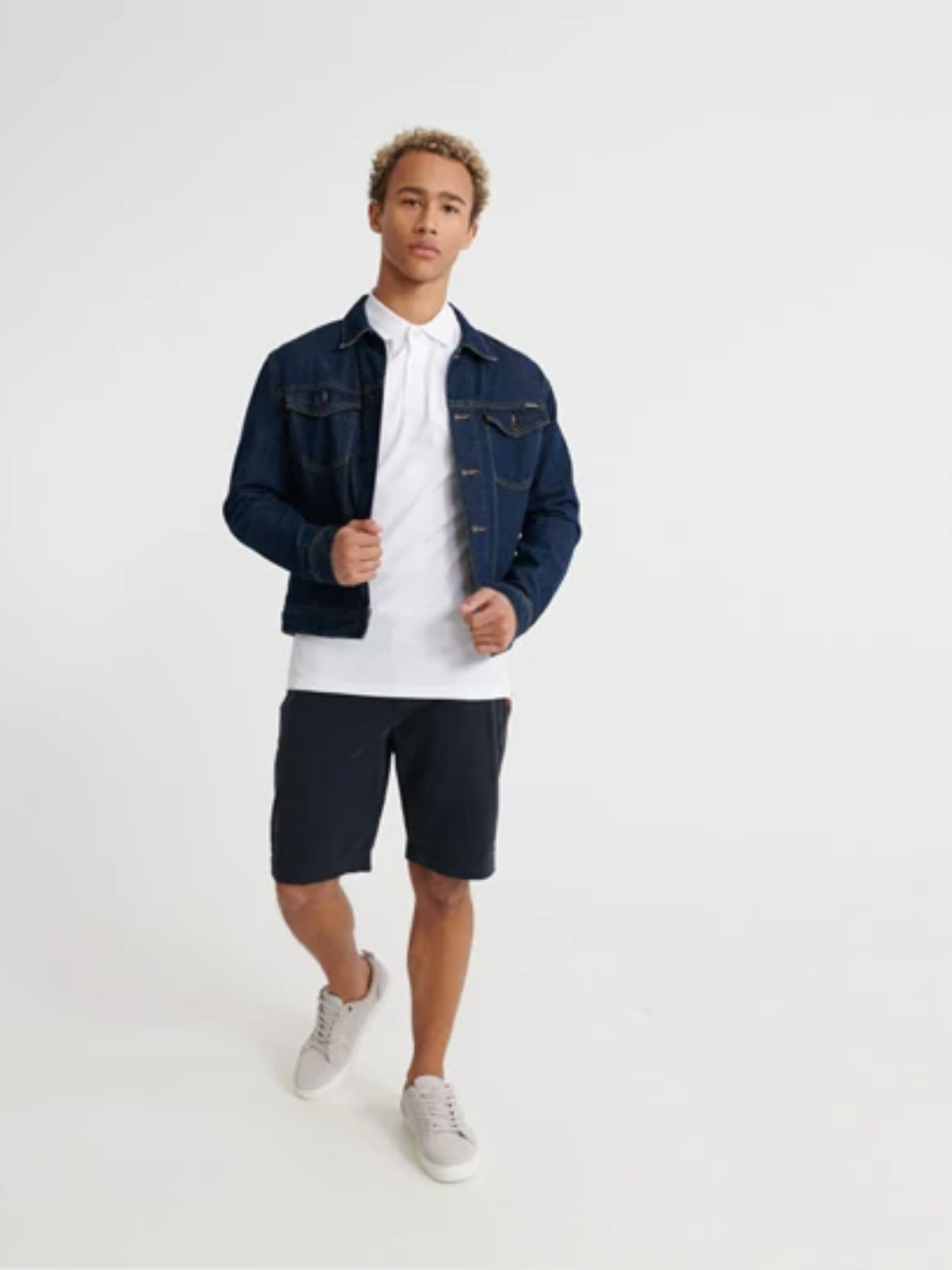 Vit Classic Superdry Pique Polo för män
