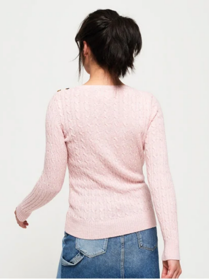 Rosa Superdry kabelsticka för kvinnor