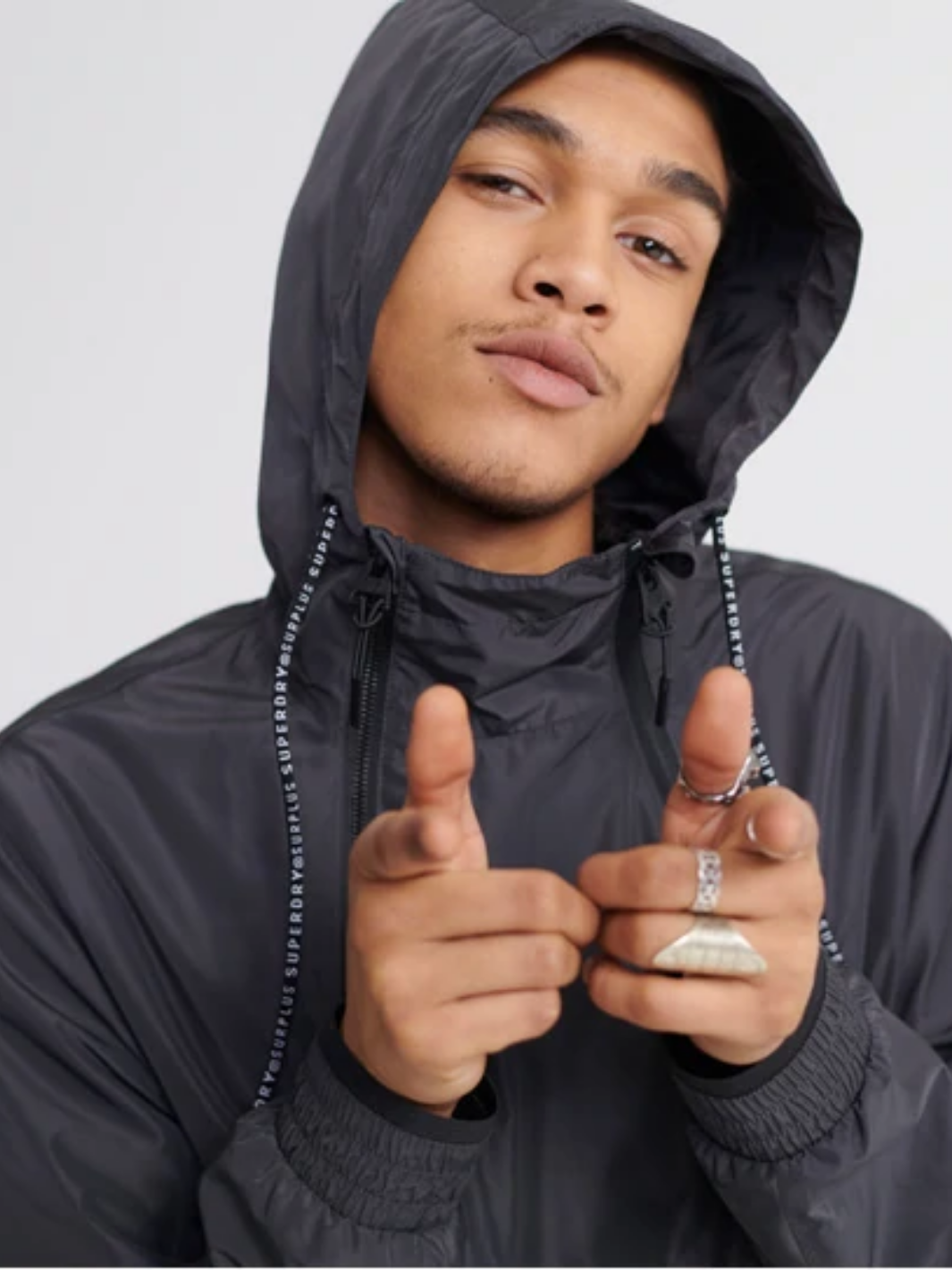 Grå Superdry Anorak med Camo