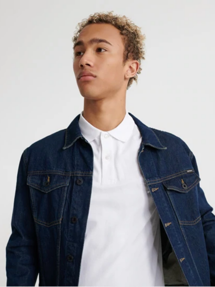 Vit Classic Superdry Pique Polo för män