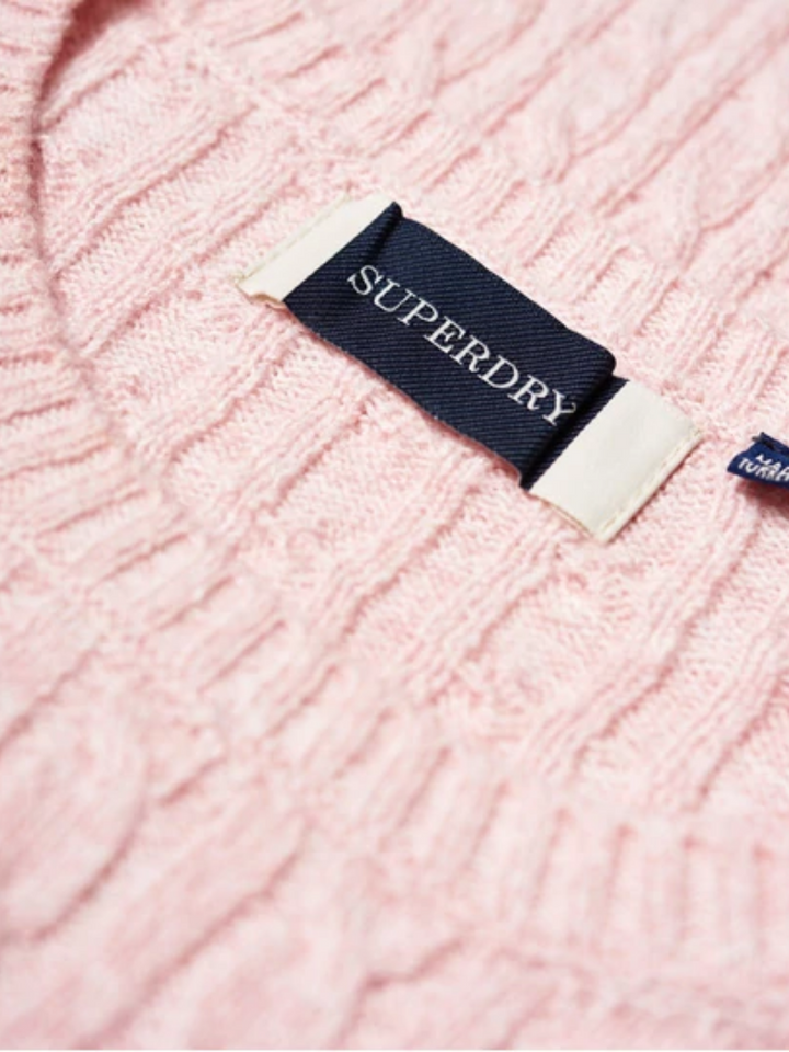 Rosa Superdry kabelsticka för kvinnor