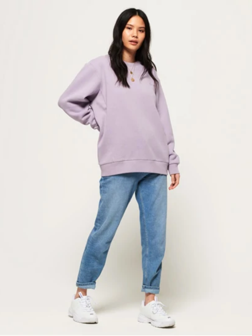 Ljuslila Superdry Sweatshirt för kvinnor