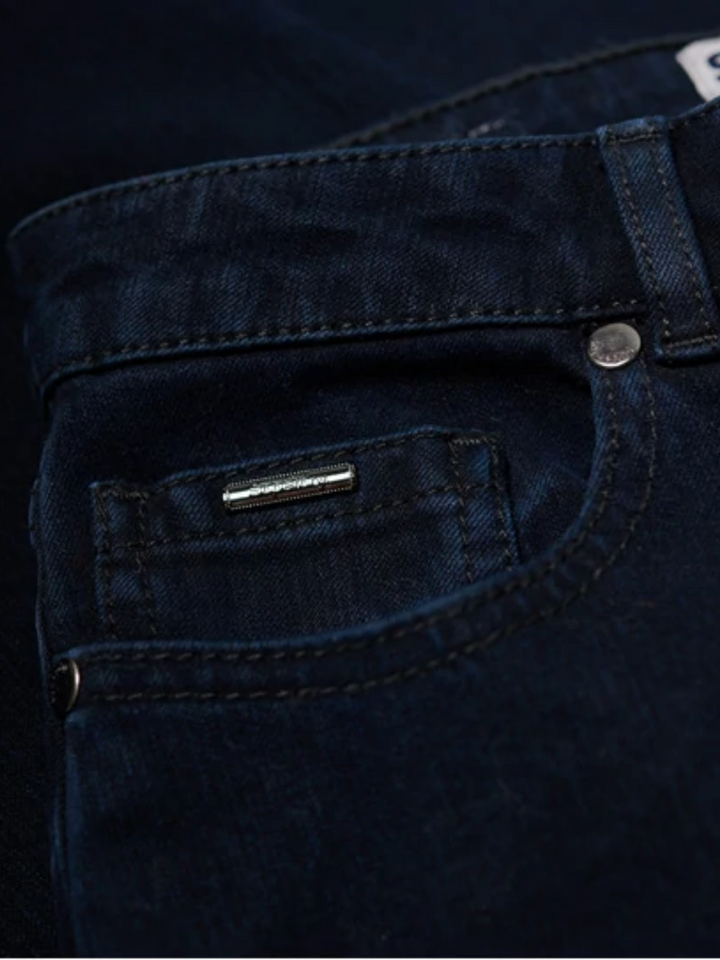 Blå/svart Superdry jeans för kvinnor med smal passform