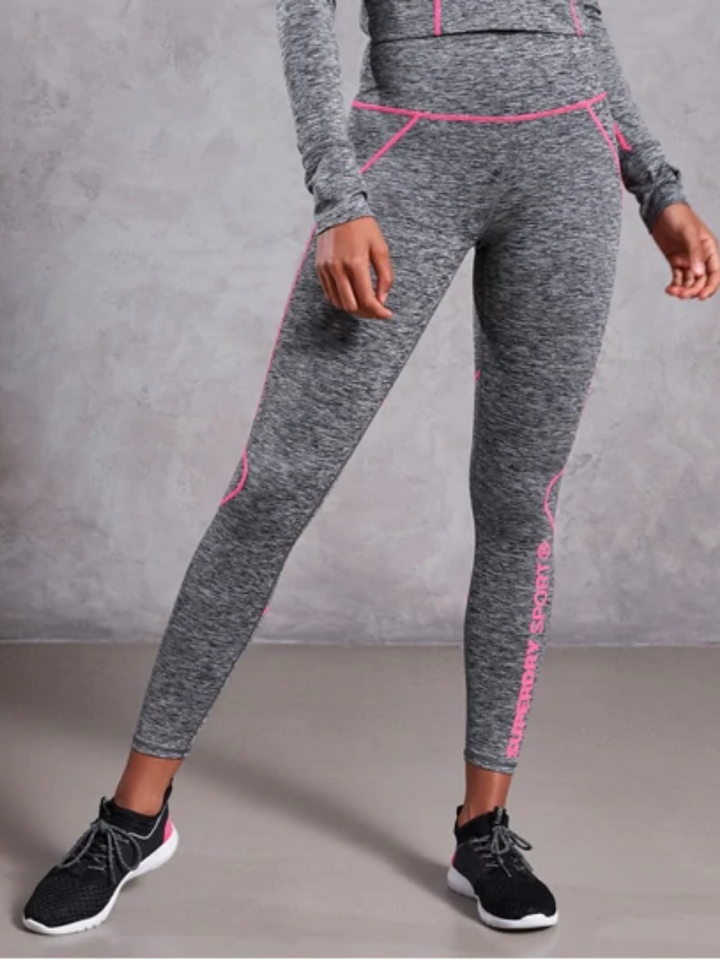 Grå Superdry Performance reflekterande Leggings
