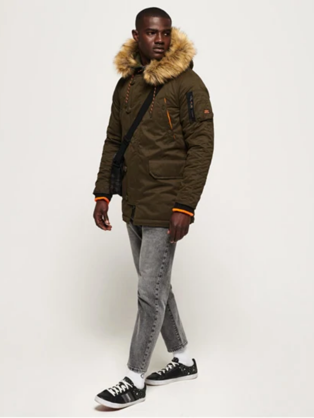 Army Green Superdry SDX Parka Jacka för män