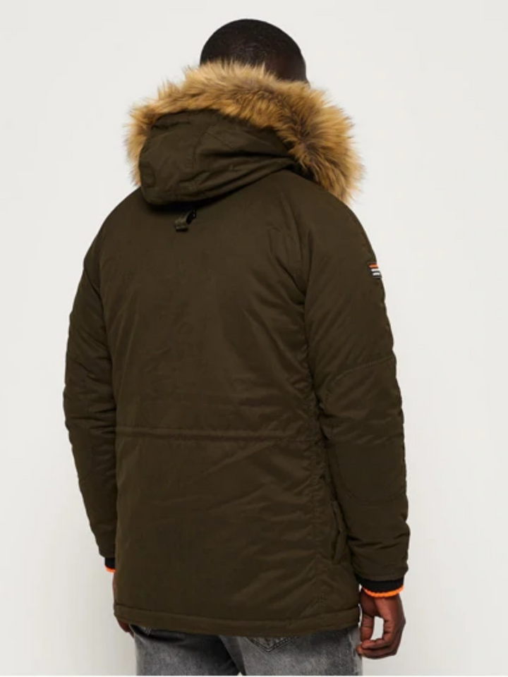 Army Green Superdry SDX Parka Jacka för män